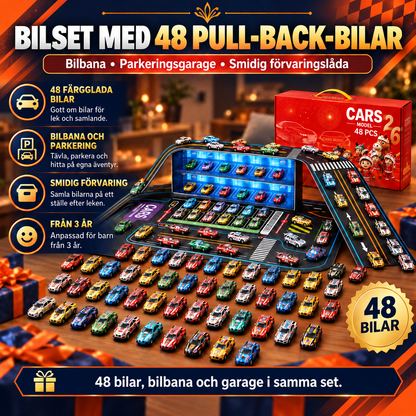 Racerbilsset med 48 pull-back-bilar | RaceMax