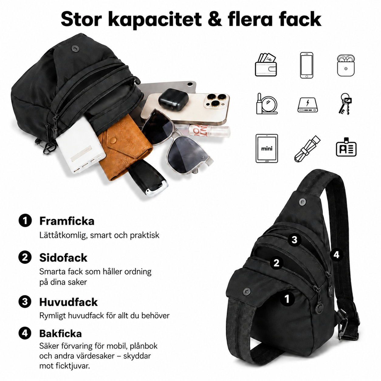 Konvertibel Stöldsäker Tote Bag | SafePack