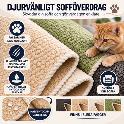 Tjockt halkskyddande sofföverdrag | SofaGrip