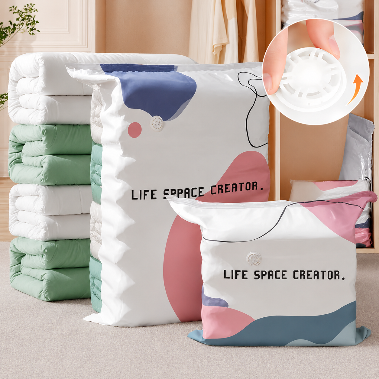 Vakuumpåsar för Kläder utan Pump | SpaceBag