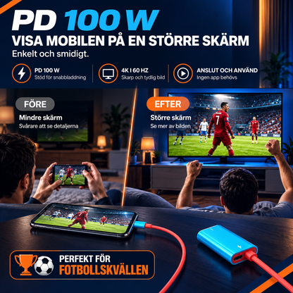 2 m USB-C till HDMI-kabel för Switch | ViewPro