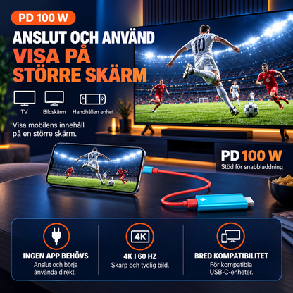 2 m USB-C till HDMI-kabel för Switch | ViewPro