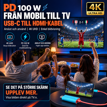 2 m USB-C till HDMI-kabel för Switch | ViewPro
