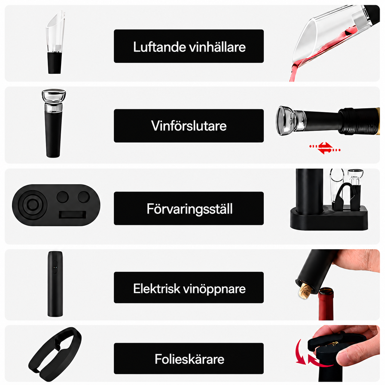 Elektrisk Vinöppnare 5-i-1 | VinoMax