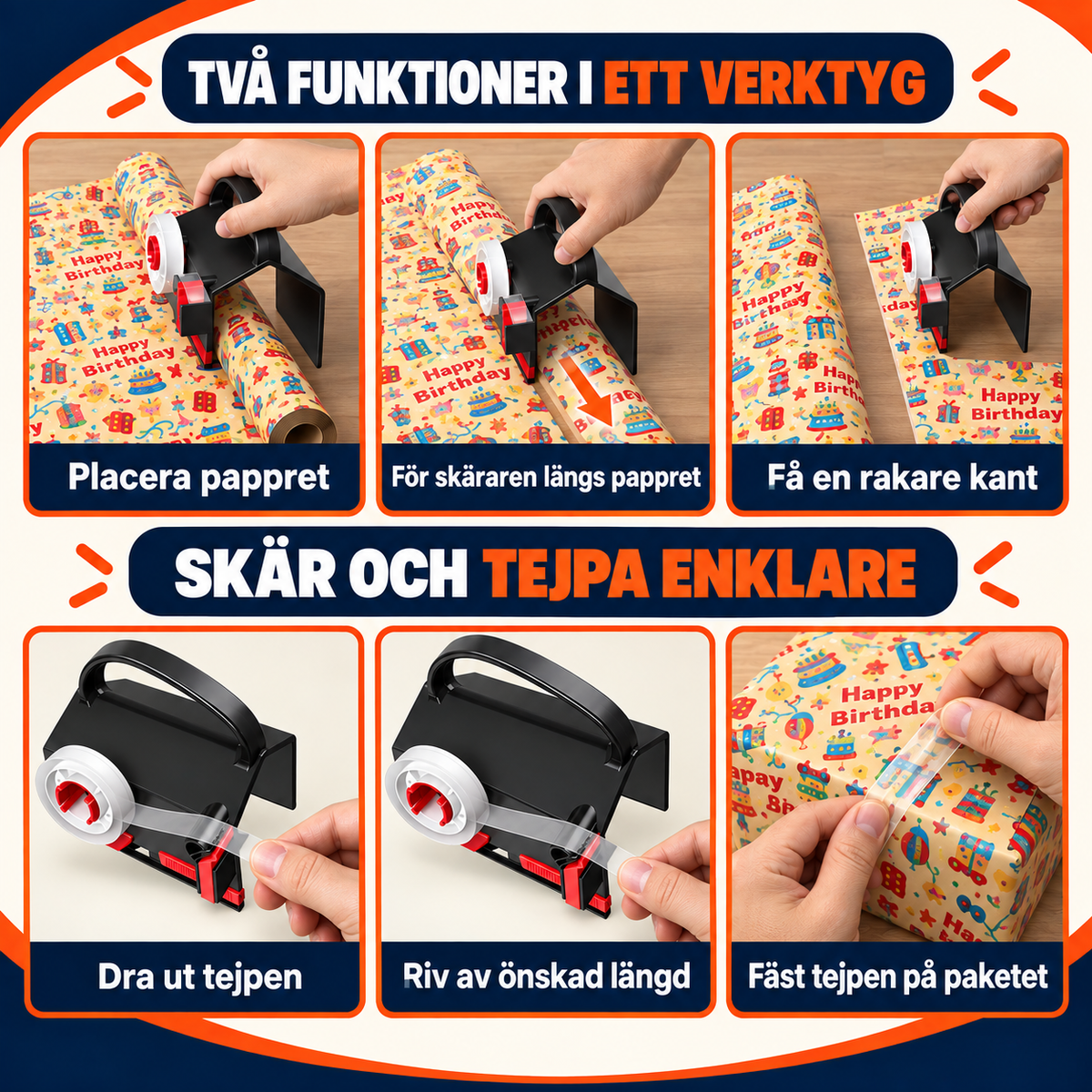 Pappersskärare för presentpapper | WrapGlide