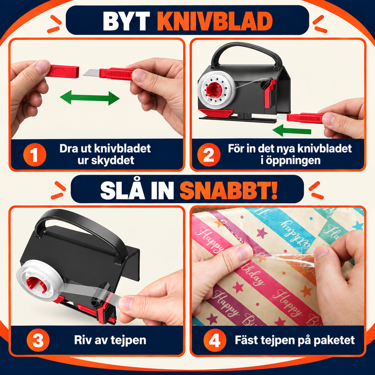Pappersskärare för presentpapper | WrapGlide
