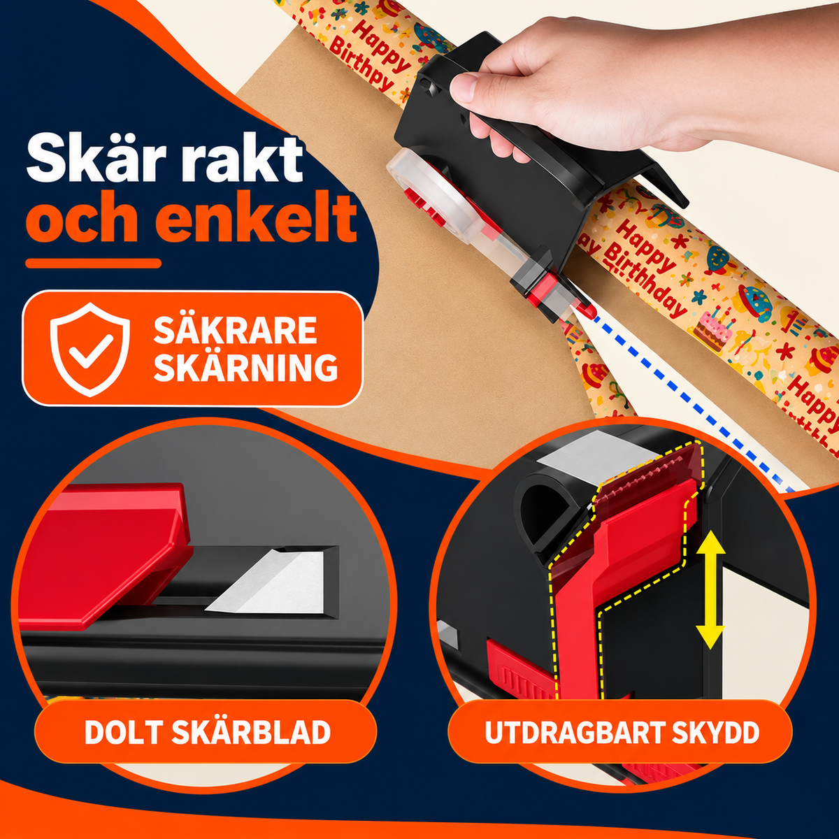 Pappersskärare för presentpapper | WrapGlide