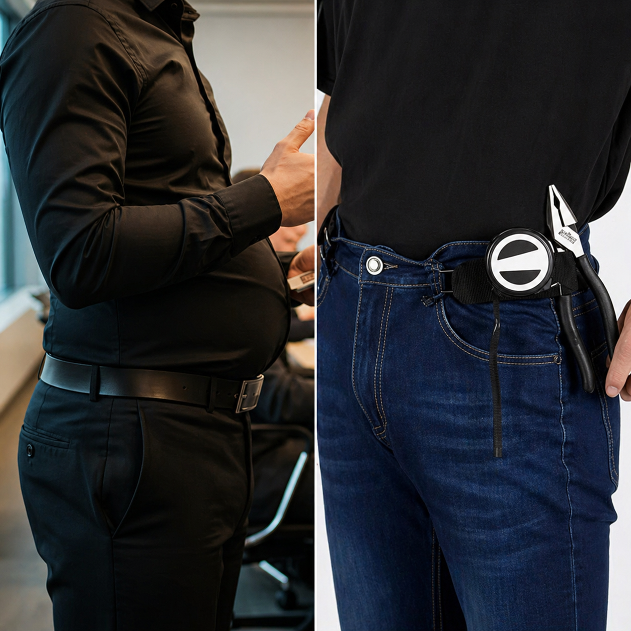 Elastiskt bälte utan spänne | Bekvämt & osynligt bälte för vardagen