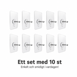 Transparenta självhäftande krokar | Utan borrning