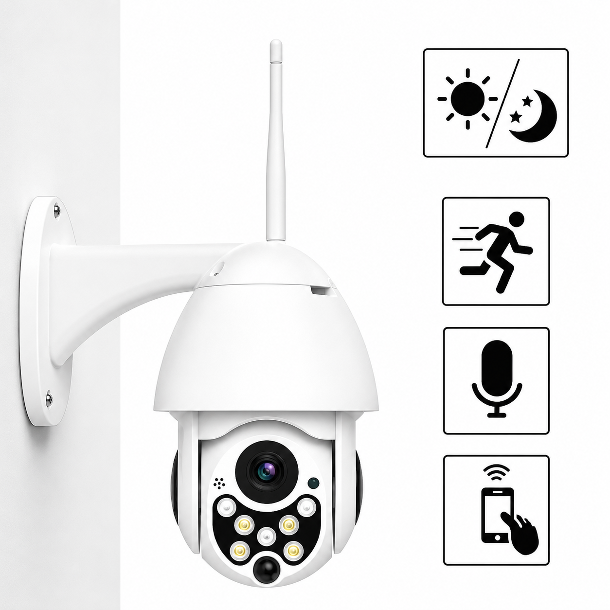 WiFi övervakningskamera | Med app & nattseende