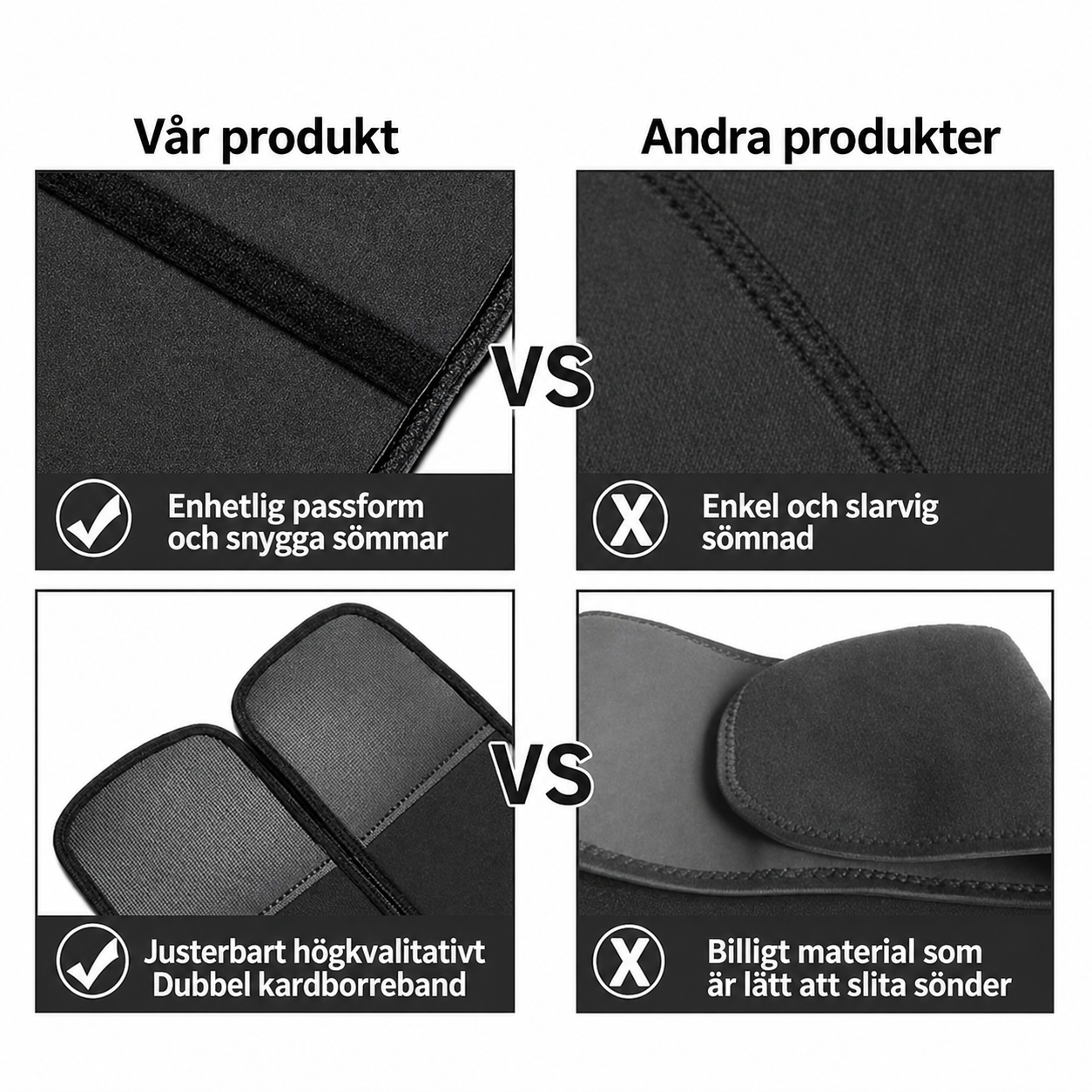 Neopren midjeträningsbälte | Stöd för midjan med formning & värmeeffekt