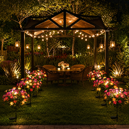 Solcellsdriven blomlampa | Automatisk LED-belysning utomhus