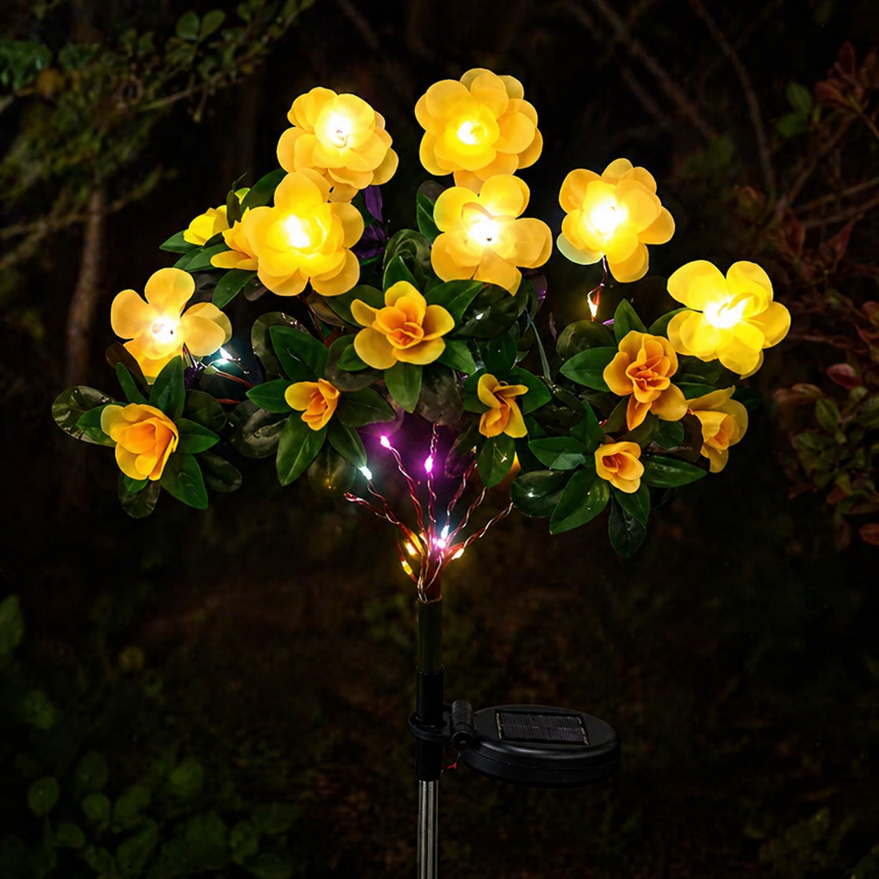 Solcellsdriven blomlampa | Automatisk LED-belysning utomhus