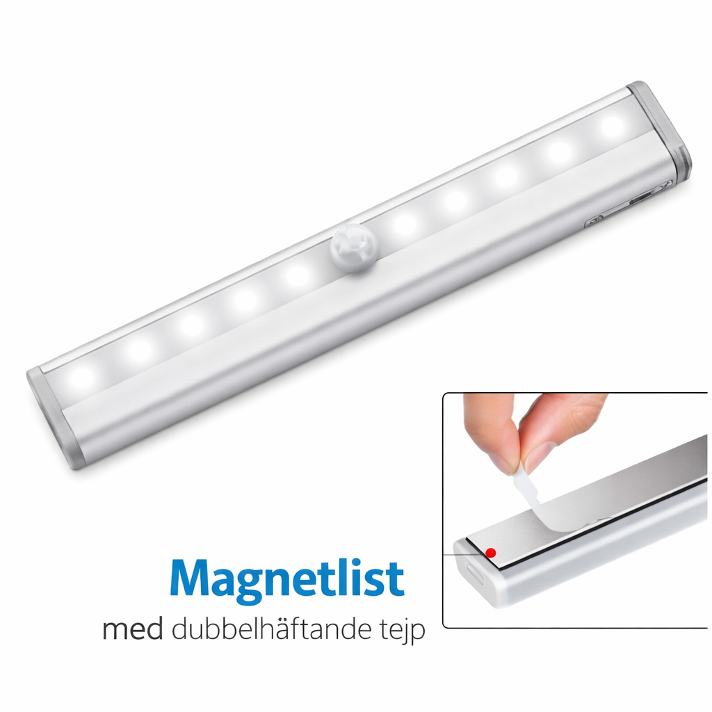 LED-lampa med rörelsesensor | Trådlös nattbelysning