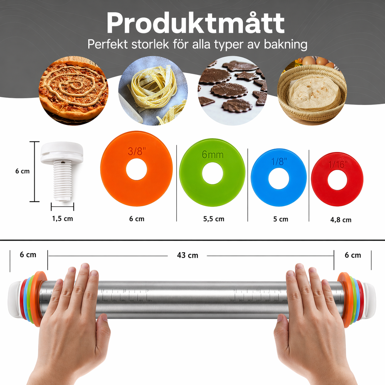 Justerbar kavel | Perfekt tjocklek på degen varje gång