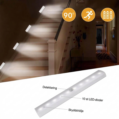 LED-lampa med rörelsesensor | Trådlös nattbelysning