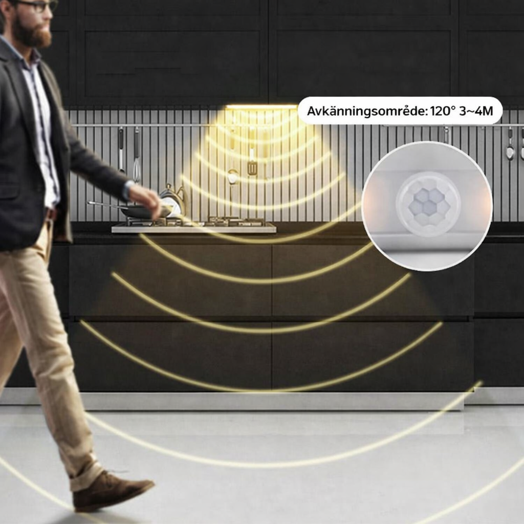 LED-lampa med rörelsesensor | Trådlös nattbelysning