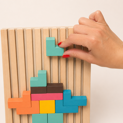 Montessori Träpussel för Barn | LumiBlocks