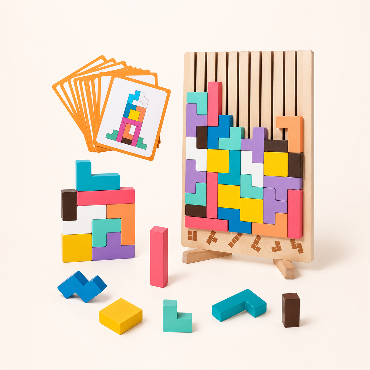 Montessori Träpussel för Barn | LumiBlocks