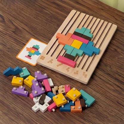 Montessori Träpussel för Barn | LumiBlocks