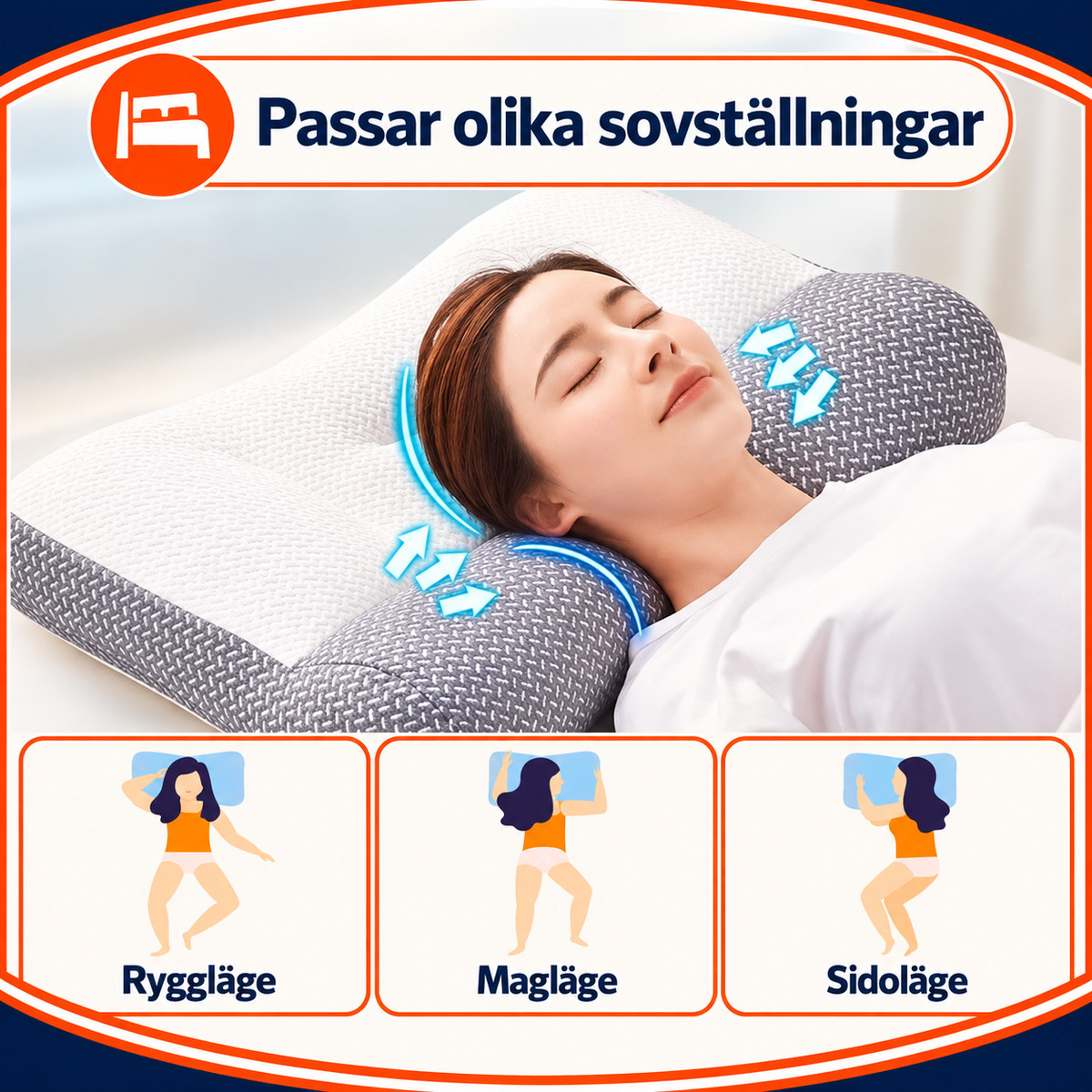 Ergonomisk nackkudde för bekväm sömn | NackFlex