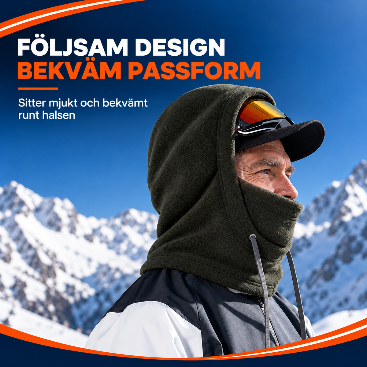 Varm balaklava i dubbla lager fleece | NordVärme