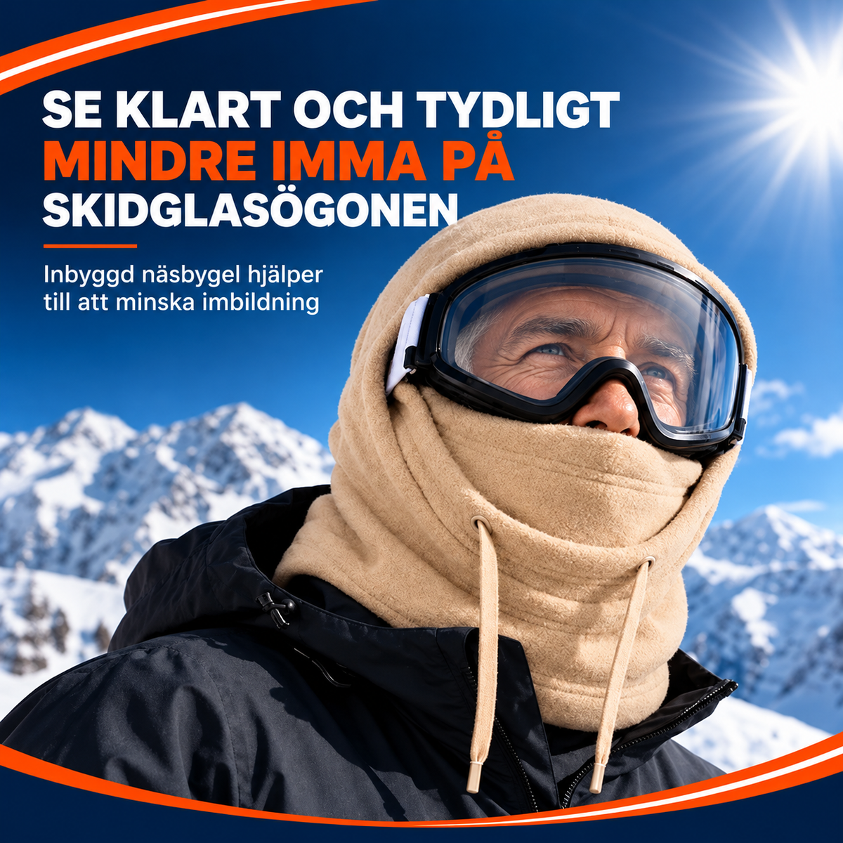 Varm balaklava i dubbla lager fleece | NordVärme