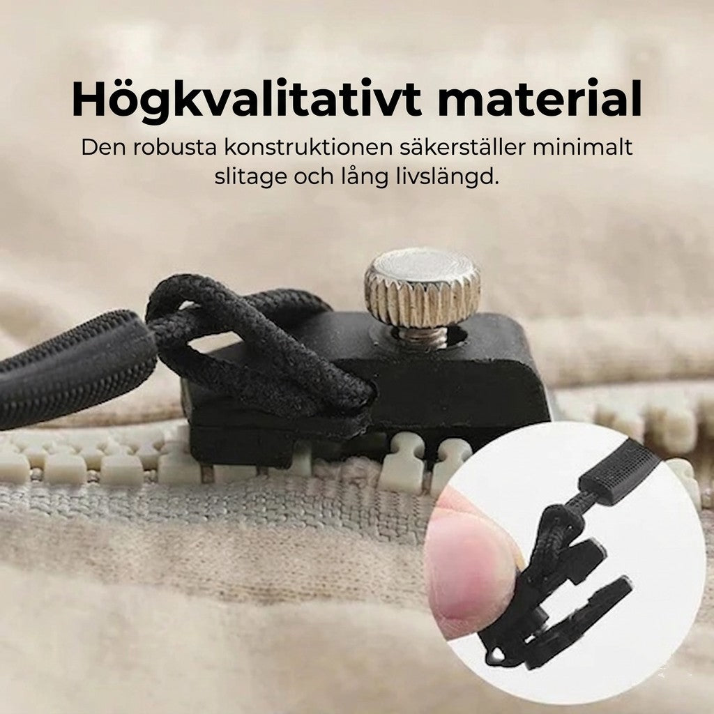Dragkedjeersättning | Hållbar och enkel avtagbar uppsättning