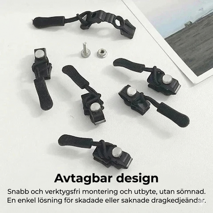 Dragkedjeersättning | Hållbar och enkel avtagbar uppsättning
