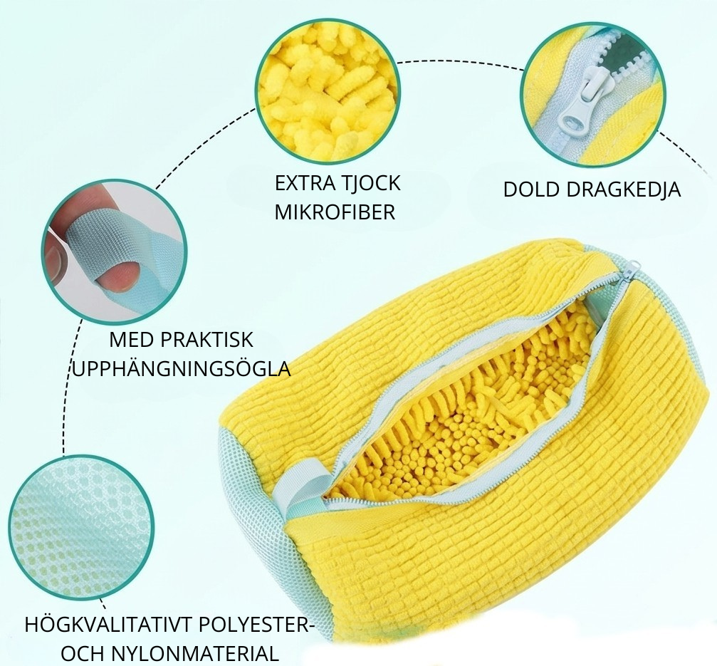 Mikrofiber Tvättpåse för Skor | Skyddande Skoväska för Tvättmaskin