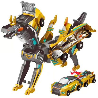 Magnetisk dinosaurieleksak 2-i-1 | Transformera till bil
