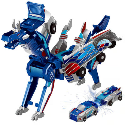 Magnetisk dinosaurieleksak 2-i-1 | Transformera till bil