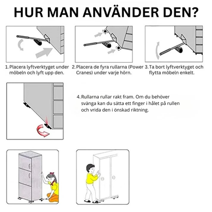 SmartMove Möbelflytt-set™ | Flytta tunga möbler utan tunga lyft