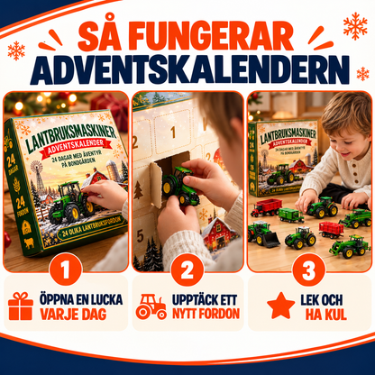 Julkalender med 24 leksaksfordon | JulHjul