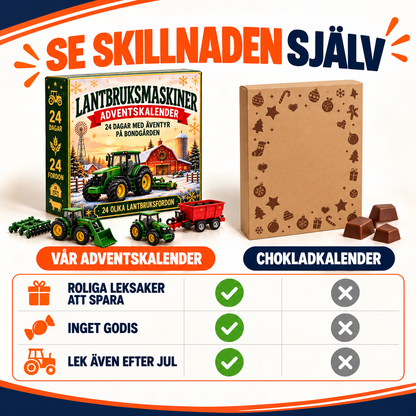 Julkalender med 24 leksaksfordon | JulHjul