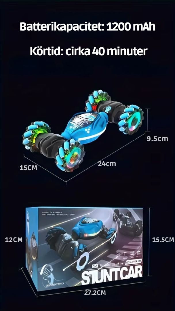 MagicMotion StuntCar – Stuntbil styrd med handen + fjärrkontroll