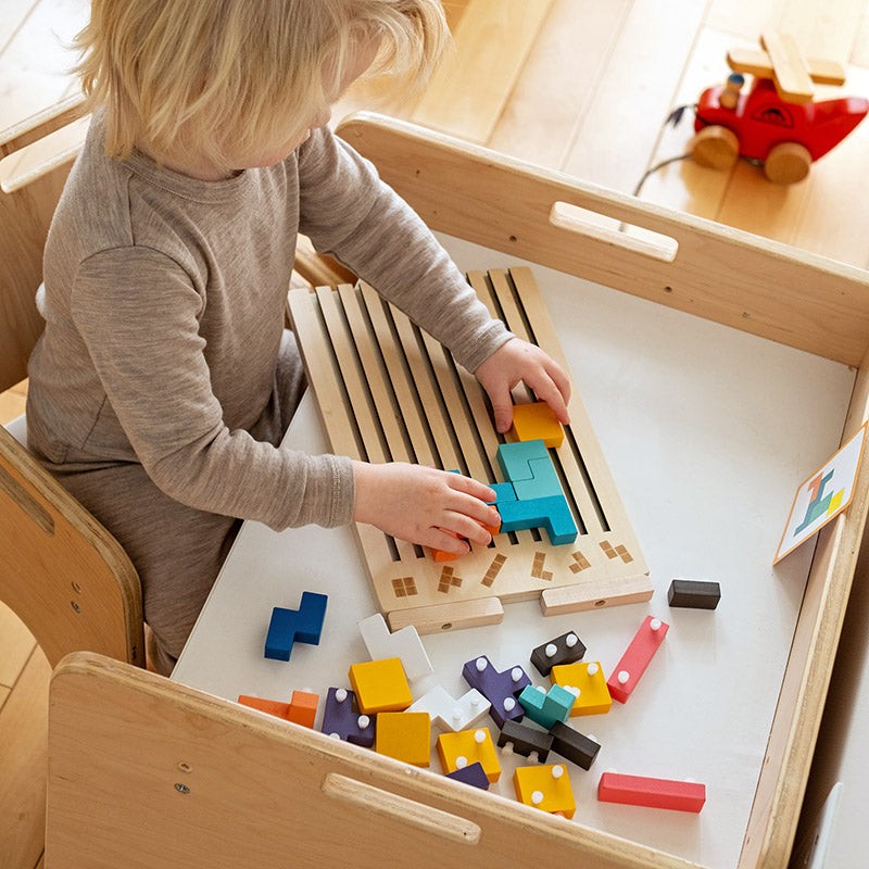 Montessori Träpussel för Barn | LumiBlocks