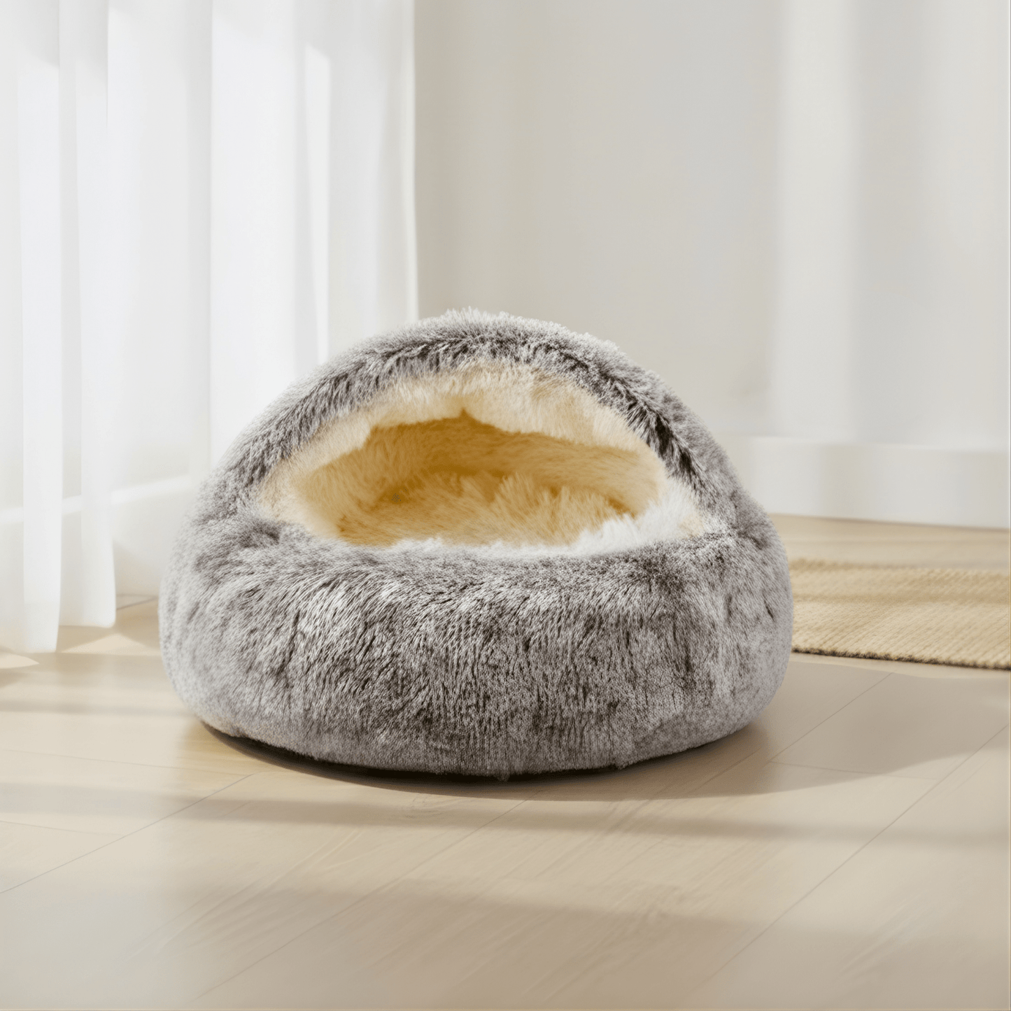 🐾 GosGrotta™ - Lugnande grottbädd för hundar och katter