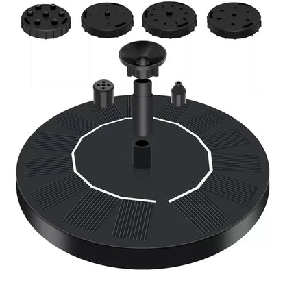 Solcellsdriven Fontänpump | Flytande Vattenfunktion med 4 Munstycken