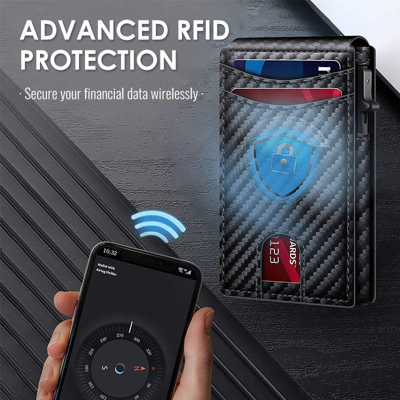 Smart pop-up-plånbok med RFID-skydd – Slim & säker