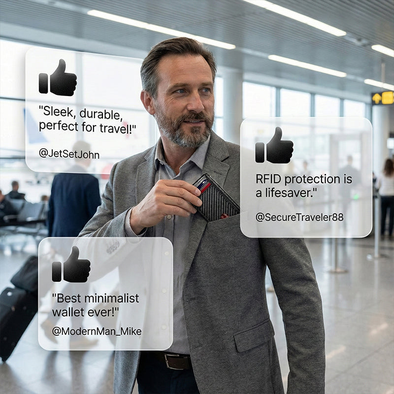 Smart pop-up-plånbok med RFID-skydd – Slim & säker